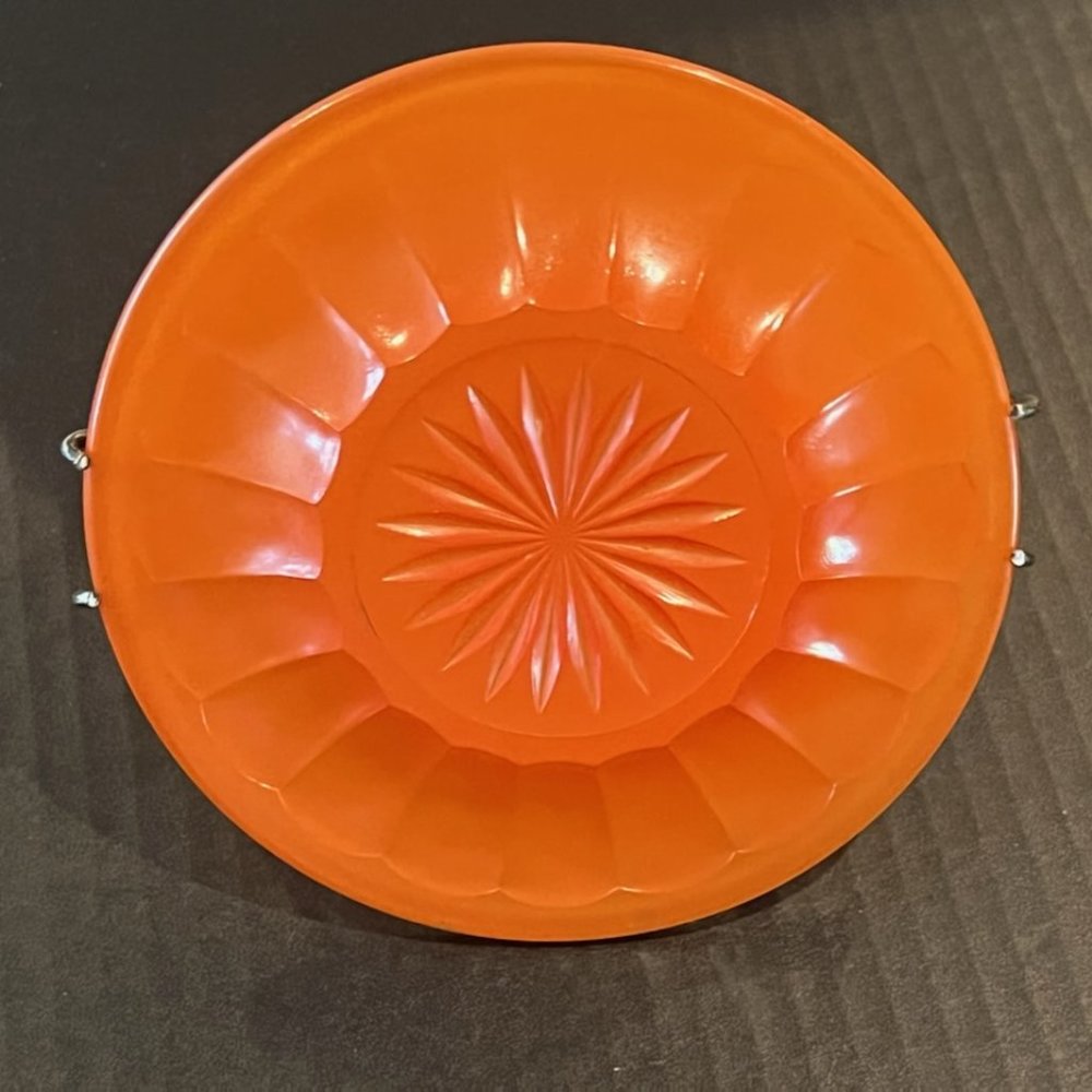 Vintage glass serving dish, Czech